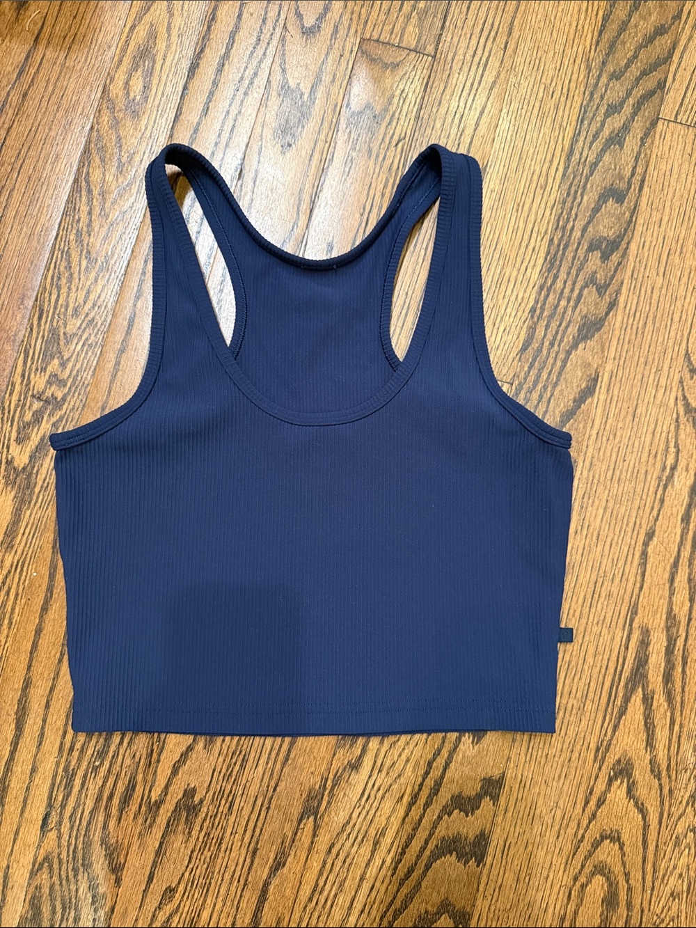 lululemon athletica Navy Ribbed Racerback Crop Tank